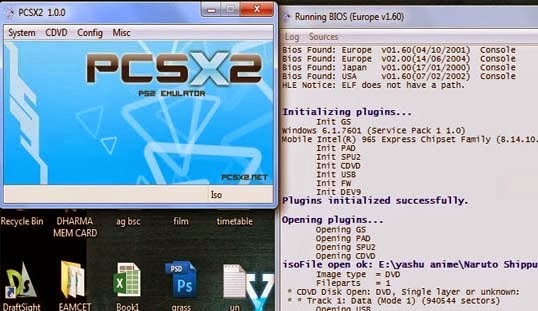 PCSX2 starting window