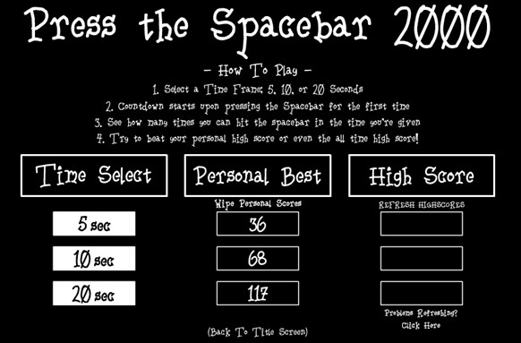 press the spacebar