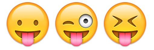 tongue faces emoji