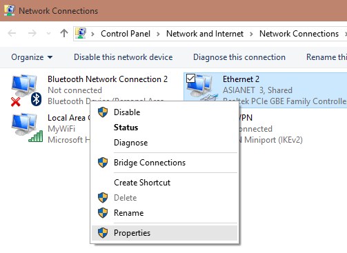 network connection