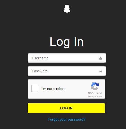 snapchat login