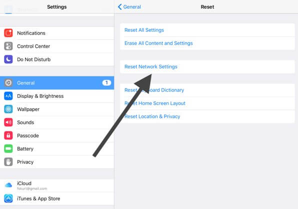 reset network settings