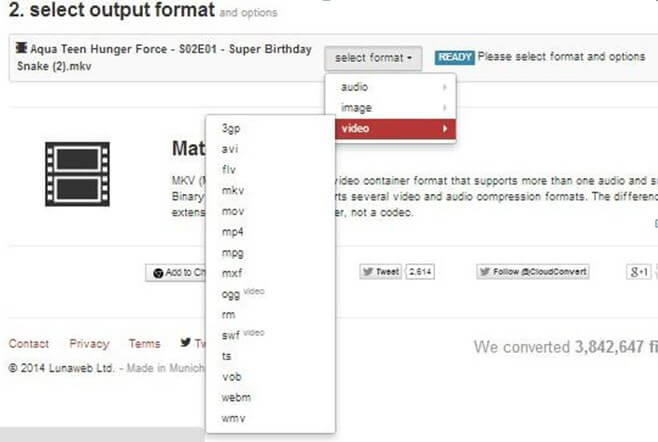 select output format