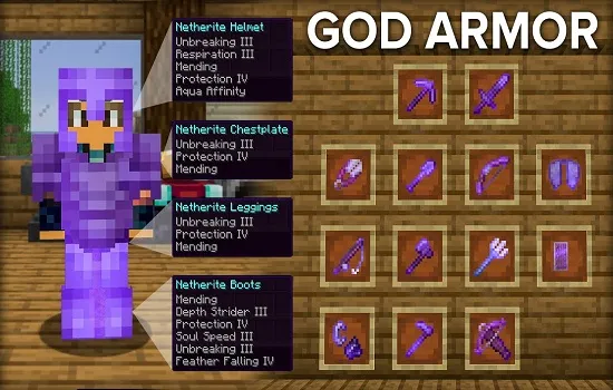 Minecraft Enchantments for Netherite Armor